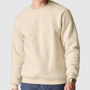 Fabletics The Explorer cream sherpa crewneck pullover sweatshirt sweater XS